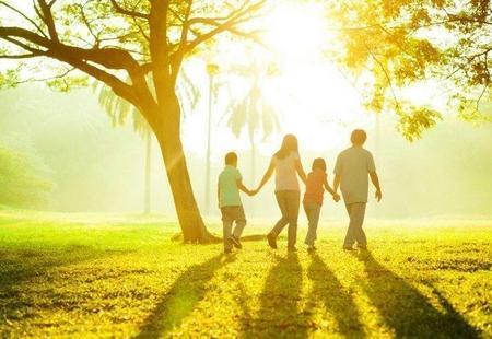 family in park